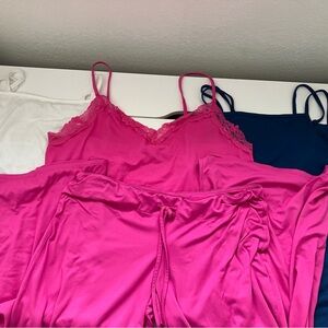 Bundle of 3 tank tops and 1 pants. Pink is In Bloom By Jonquil. All Women Large